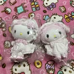 サンリオ　ホワイトフリルデザイン　ハローキティ　マイメロディ　ぬいぐるみ　新品