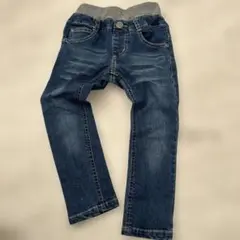 デニム ジーンズ キッズパンツ リブ 100
