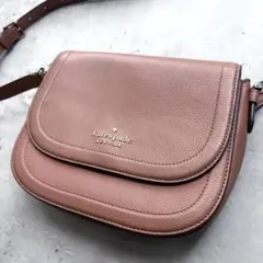 【Kate Spade】ブレイク レザーサドルバッグ キャメル