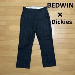 ベドウィン×ディッキーズ 9L 九分丈 チェック柄 ワークパンツ