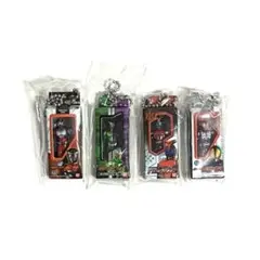 【未使用】仮面ライダー ソフビパッケージチャーム＆チョコスナック 4点セット