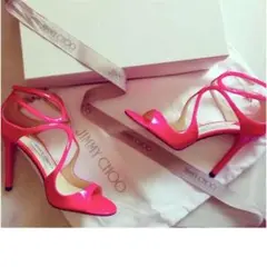 【美品】定番 人気Jimmy Choo Lang100 24.5㎝ 春夏