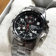 新品SEIKO セイコー クォーツ クロノグラフ 100M SND375P