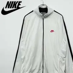 ナイキ NIKE ライン 刺繍ロゴ ジャージ ホワイト XXL【古着】