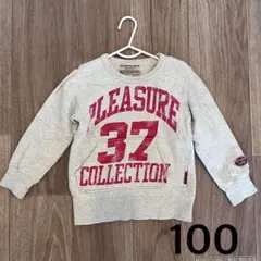 VICTORY OF ALPHA トレーナー グレー 37プリント　サイズ100