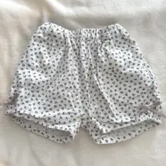 小花柄リボン付きショートパンツ　110cm petitmain プティマイン
