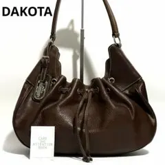 状態良好 DAKOTA ドローストリング トートバッグ 本革 ダークブラウンのサムネイル