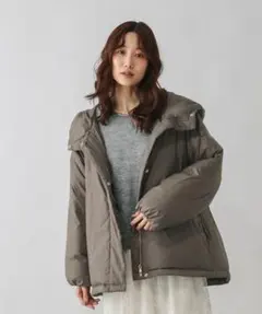 GLOBALWORK　エアリュクスダウンフードブルゾン