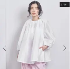 美品☆ユナイテッドアローズ FABRICA バルーン ギャザー ブラウス