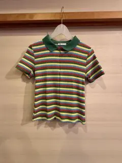 ZARA襟付き半袖ニット ミニ丈
