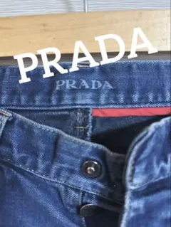 現行・美品✨プラダ デニムパンツ 三角ロゴ 洗える 薄ブルー RFIDタグ