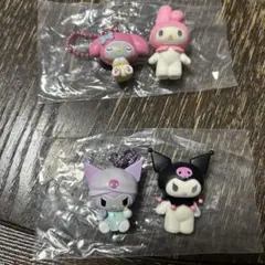 マイメロディ・クロミ フロッキーフィギュア GLWMマスコットチャーム セット