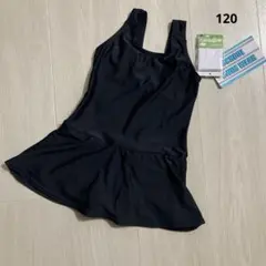 ❗️新品】ワンピース スクール 水着 120 紺 ネイビー プール 学校 ゼッケン