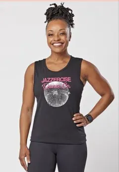JAZZERCISE 黒 タンクトップ Mサイズ　Dance Co.