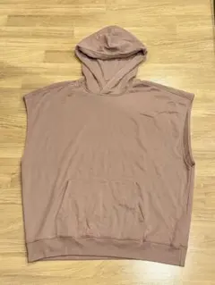 HOLLISTER オーバーサイズ フーディタンクトップ XL ブラウン ピンクのサムネイル