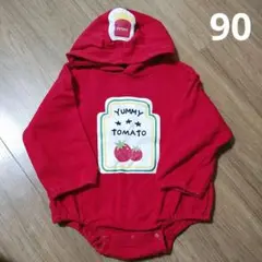 ロンパース 90 コスプレ トマトケチャップ ポテト カバーオール ハロウィン