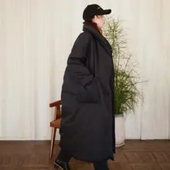 2020 AW Stand Collar ロングダウンコート S