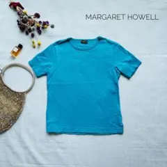 マーガレットハウエル　コットン半袖Tシャツ　水色　厚手　日本製のサムネイル