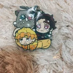 鬼滅の刃　キャラばんちょうこう　ラバーマスコット　 捌ノ型　炭治郎&善逸&伊之助