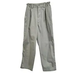 ムッシュ ストレート タックパンツ アウトドア ウエストゴム ハイウエスト M