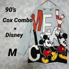 90's Cox Combo Disney ミッキーマウス ニット セーター M