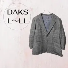 ダックス テーラードジャケット L〜LL ウール 麻 シルク混 グレー 春夏のサムネイル