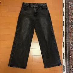 BEAMS HEART ブラック ワイドパンツ