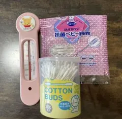 ベビー 湯温計 ピンク 綿棒のサムネイル