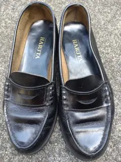 HARUTA ブラック　革　ローファー レディース23.5センチ