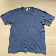 美品！BARNS 吊り編み ポケットTシャツ バーンズ サイズ2 インディゴ