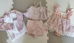 女の子用水着4点セット（80-90）