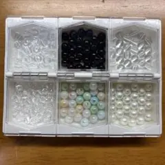 アクリルビーズ 各7g × 6種 + ケース まとめ売り