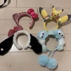 ユニバ usj カチューシャセット キティ ピカチュウ ベル クッキーモンスター