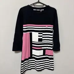MARY QUANT LONDON ブラック　ボーダー　ニット　ワンピースのサムネイル