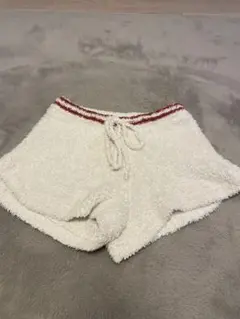 ジェラートピケ もこもこ ショートパンツ ルームウェア ホワイト レッド Fのサムネイル