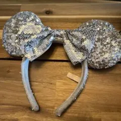 シルバー ミッキーマウス カチューシャ