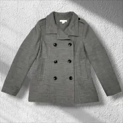 ◎エイチアンドエム　ピーコート　ブレストジャケット　ダブルボタン　グレー　L