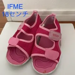 女の子　18センチ　IFME  サンダル  ピンク