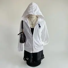 POLO Ralph Lauren ジップパーカー ビッグポニー 白
