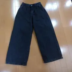 美品　ジーユー　GU　ワイドパンツ　ガールズLサイズ