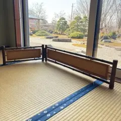 時代 竹組 六角 手付涼炉台 竹組提梁六方涼炉台 竹組炉台 煎茶道具竹
