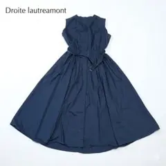 Droite lautreamont ノースリーブワンピース ダークネイビー