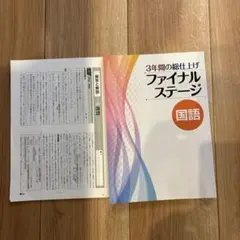 3年間の総仕上げファイナル ステージ 高校受験 国語