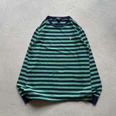 00s~ polo by ralph lauren ボーダー 緑 ネイビー