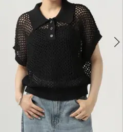 BAYFLOW ショートニットポロシャツ