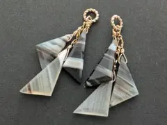 天然石チャーム(ブラックストライプアゲート)