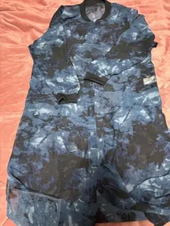 青系迷彩 長袖 迷彩服カーディガンのように