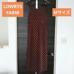 ★LOWRYS FARM ドット柄サロペット Мサイズ ブラウン★のサムネイル