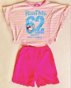 ロニィ110cm 半袖パジャマ　上下セット　短パン　Roni bis 女の子寝具