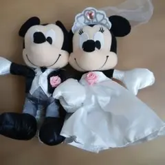 値下げミッキー ミニー ウェディング ぬいぐるみ